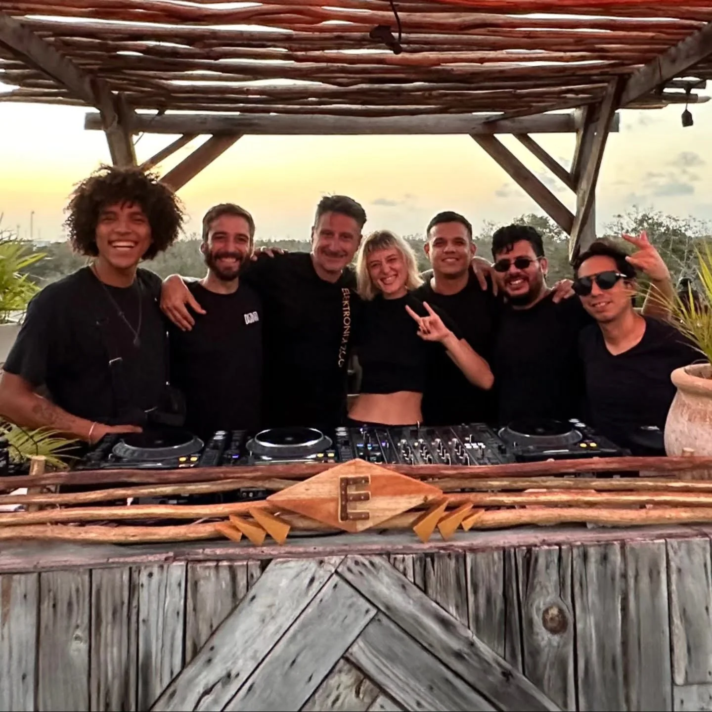 Ephimera Tulum team together at the DJ booth